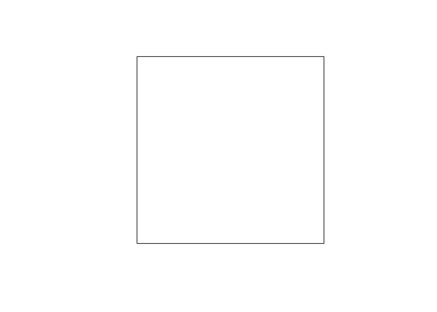 Outline of a square against a white background
