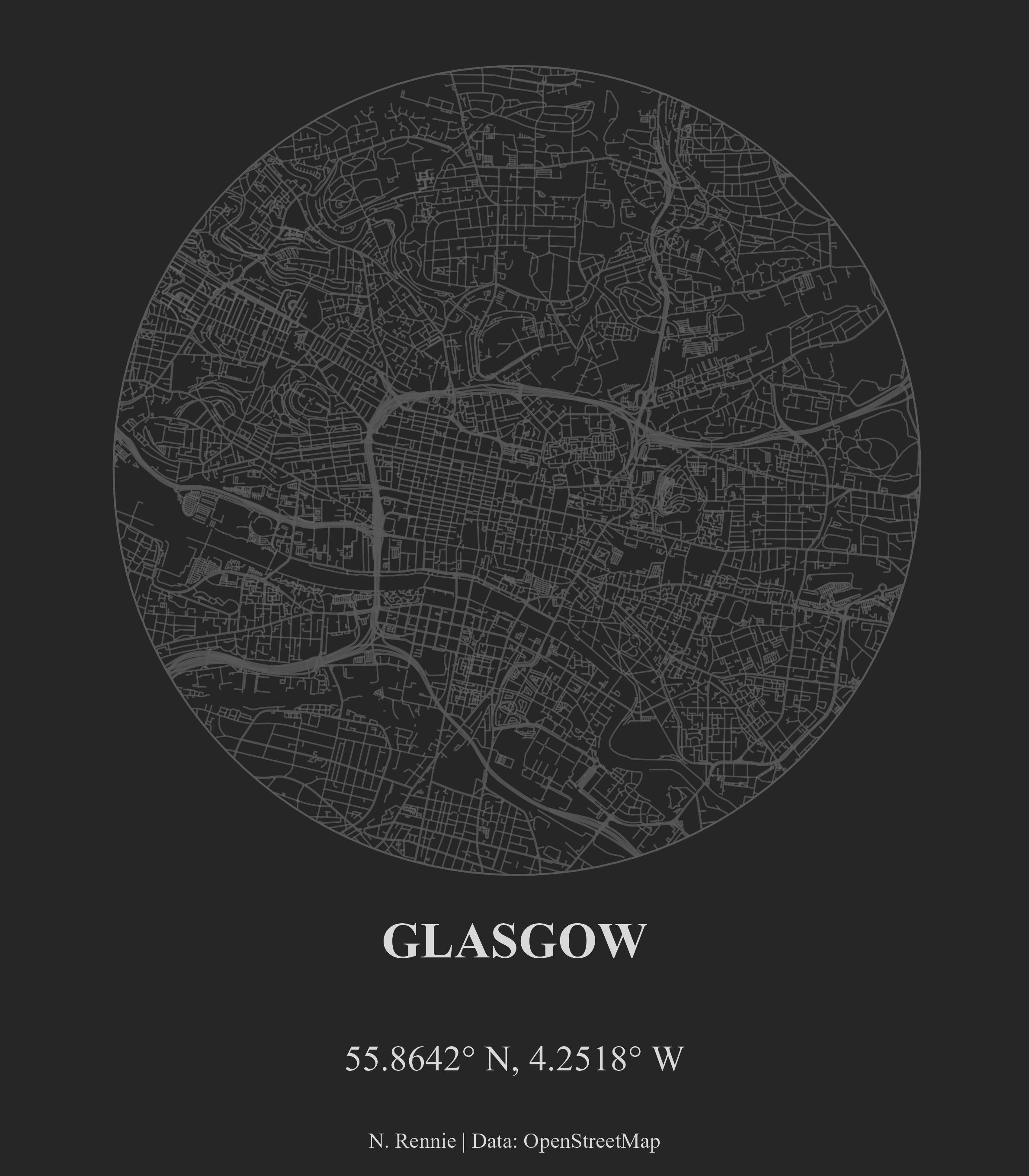 map of glasgow streets